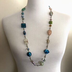 PREMIER DESIGNS‎ Murano Art Style Venetian Glass Beaded Necklace 33"-35" Art